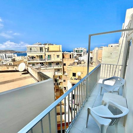 Spacious 2Br Penthouse With A Large Front-Terrace - Close To Bugibba Perched Beach San Pawl il-Baħar Eksteriør billede